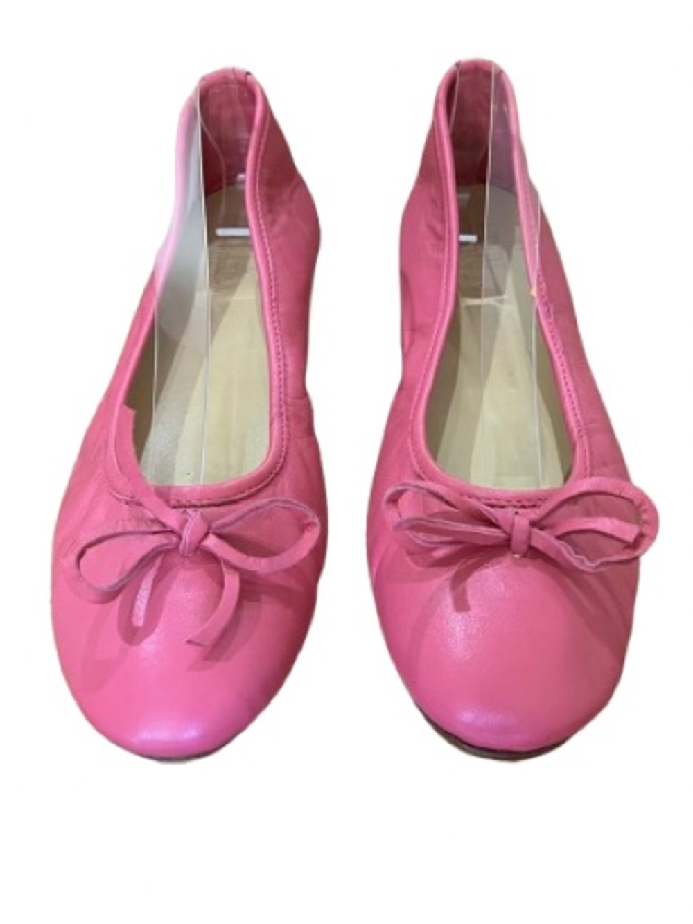 Arte Artígiana Sorrento Handcrafted Italian Leather Ballerina Flats Sz 38 Pink